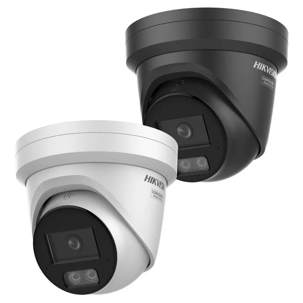 Hikvision DS-2CD2387G3-LIS2UY/SL – 8MP Smart Hybrid Light ColorVu Turret IP Camera with AcuSense 3.0, Strobe Light & Siren, and NEMA 4X Anti-Corrosion Housing