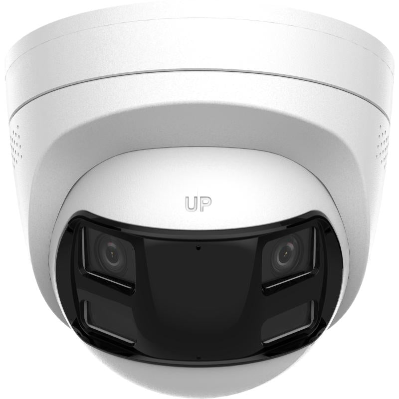 HILOOK 6MP DUAL LENS STITCHED WIDE ANGLE SMART HYBRID LIGHT FIXED TURRET NETWORK CAMERA 180° TWO WAY AUDIO – IPC-T260HAD-LUF/SL