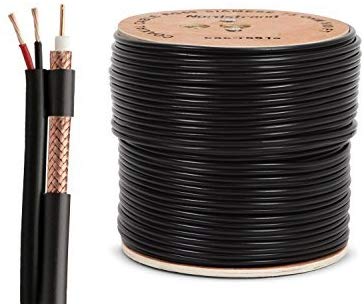 100 METER RG59 PLUS 2CORE CCTV CABLE REEL SHOTGUN CABLE – WOODEN REEL