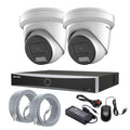 Hikvision 8MP 4K Live Guard ColorVu Smart Hybrid AcuSense IP PoE (DS-2CD2387G3-LIS2UY/SL Pro)Cctv Kit with 2-Way Audio